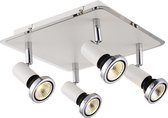Plafondlamp LED vierkant wit/zwart/chroom/grijs 4xGU10 5W 250mm