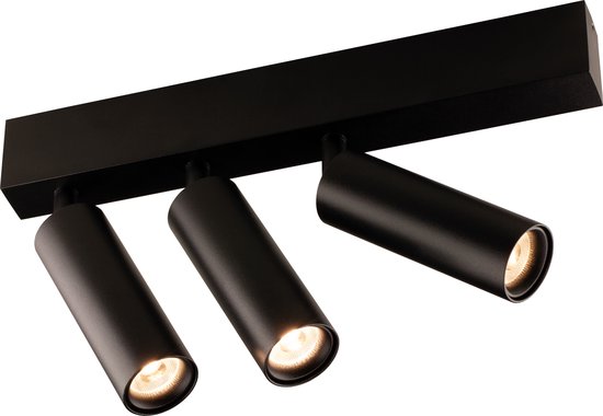 Plafonnier LED design noir ou blanc orientable 3x4W module 360 lumen