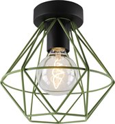 Olucia Jochem - Plafondlamp - Groen/Zwart - E27