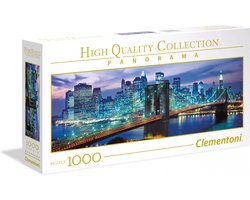 Clementoni - Puzzel - 1000 Stukjes - Panorama New York Brooklyn Bridge - Puzzel Voor Volwassenen
