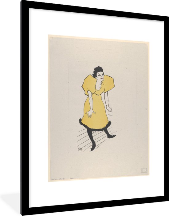 Fotolijst incl. Poster - Polar - Schilderij van Henri de Toulouse-Lautrec - 60x80 cm - Posterlijst