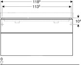 Geberit Smyle wastafelonderkast 2 laden 118,4x62 cm, lava