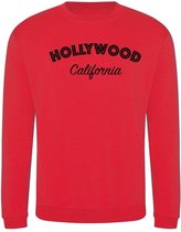 Sweater black Hollywood California - Red (M)