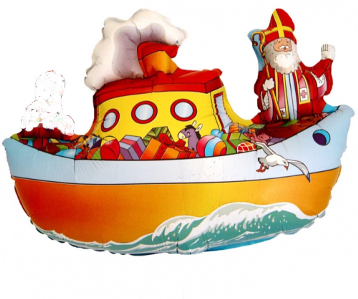 Ballon Boot van Sinterklaas 50 cm, kindercrea