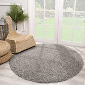 Loca Shaggy Vloerkleed Lichtgrijs - 150 CM - Vloerkleed Hoogpolig - Tapijt Woonkamer, Slaapkamer