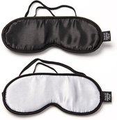 No Peeking Soft Twin Blindfold Set - Black/White - Masks