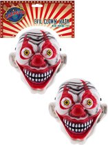 Masker Clown - Met Bewegende Ogen - One Size - Een Stuk - Halloween