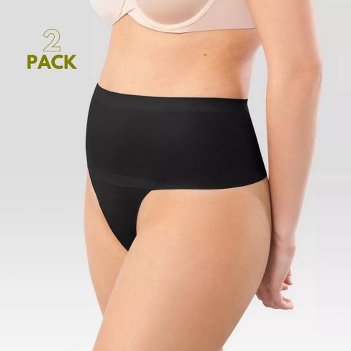 Maidenform Cover Your Bases 2 Pack Thong Vrouwen Onderbroek - Zwart - Maat XL
