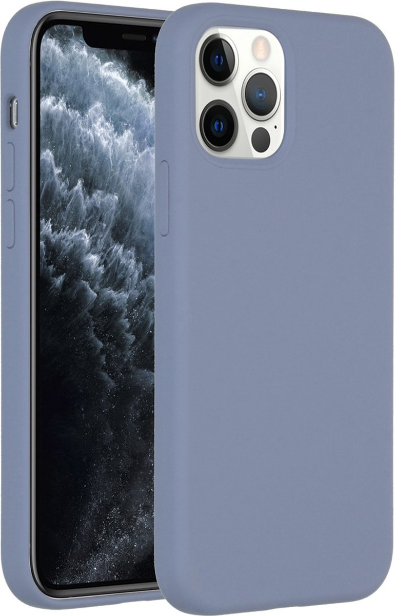 Accezz Hoesje Geschikt voor iPhone 12 Pro / 12 Hoesje Siliconen - Accezz Liquid Silicone Backcover - Lavendel
