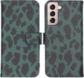 iMoshion Design Softcase Book Case Samsung Galaxy S21 hoesje - Green Leopard