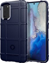 Samsung Galaxy S20 hoesje - Rugged shield TPU case - Blauw - GSM Hoesje - Telefoonhoesje Geschikt Voor: Samsung Galaxy S20