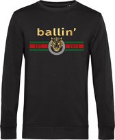 Ballin Est. 2013 - Heren Sweaters Tiger Lines Sweater - Zwart - Maat M