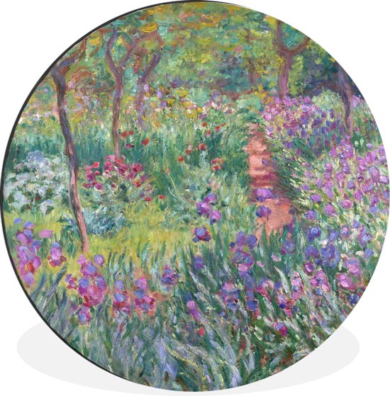 WallCircle - Wandcirkel - Muurcirkel - De tuin van de artiest in Giverny - Claude Monet - Aluminium - Dibond - ⌀ 120 cm - Binnen en Buiten XXL