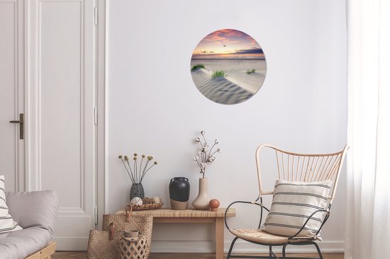 WallCircle - Wall Circle - Wall Circle - Pays- Nederland - Plage - Ciel - Aluminium - Dibond - 30x30 cm - Intérieur et Extérieur