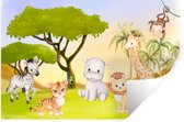 Stickers Stickers muraux - Jungle - Animaux - Enfant - 30x20 cm - Film adhésif