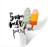 Muurstickers - Sticker Folie - Zomer - Feest - IJs - 100x100 cm - Plakfolie - Muurstickers Kinderkamer - Zelfklevend Behang XXL - Zelfklevend behangpapier - Stickerfolie