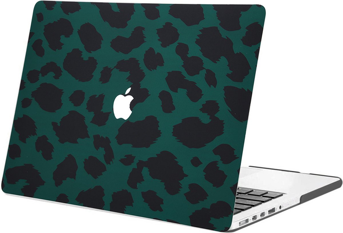 iMoshion Design Laptop Cover Geschikt voor de MacBook Pro 13 inch Retina - A1502 - Green Leopard