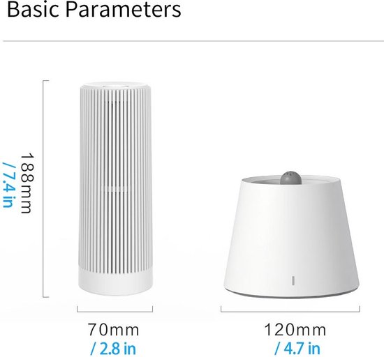CREATE/Dryplus Mini luchtontvochtiger, geluidloos, 22 W, 600 ml, automatische uitschakeling, luchtzuivering, voorkomt bacteriën en vocht, compact en lichtgewicht, voor slaapkamer, zwart - 0,6 l