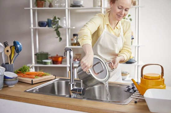 BK Q-linair Master Glas 5-delige pannenset- Veilig afgietsysteem - RVS - PFAS-vrij