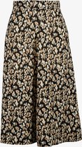 TwoDay dames midi rok met luipaardprint - Zwart - Maat M