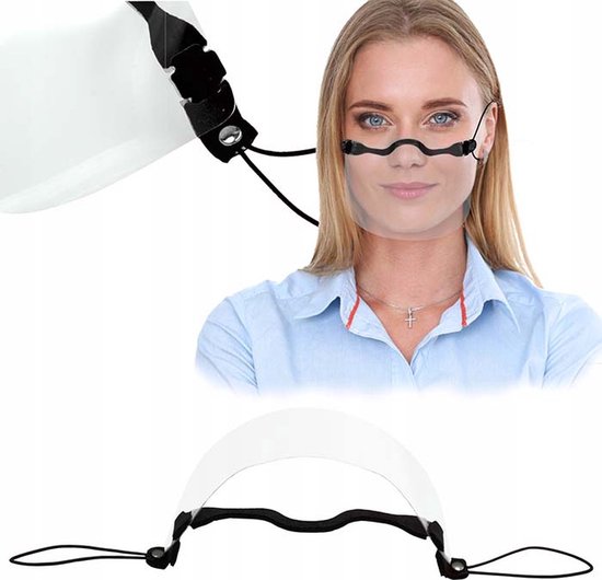 Lot De 10 Masques Visière De Protection Plein Visage Réutilisables - Anti-éclaboussures