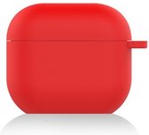 Shieldcase Case geschikt voor Airpods 3 siliconen hoesje - rood