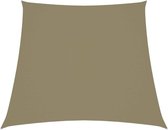 vidaXL Zonnescherm trapezium 4/5x3 m oxford stof beige