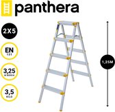 Panthera huishoudtrap - keukentrap dubbel 2x5 treden -  - Max werkhoogte:  meter - voor