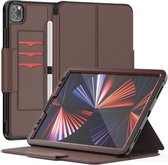 Cazy iPad Pro 11 2022/2021/2020 / iPad Air 2020/2022 Hoes - Multi Hybrid Book Case - Bruin - Sleep/Wake functie – 3 Lagen Bescherming