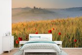 Papier peint photo en vinyle - Paysage en Toscane italienne largeur 330 cm x hauteur 220 cm - Tirage photo sur papier peint (disponible en 7 tailles)