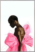 JUNIQE - Poster met kunststof lijst Bloom -20x30 /Roze