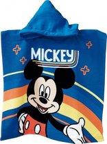 badponcho Mickey 110 x 55 cm polyester donkerblauw