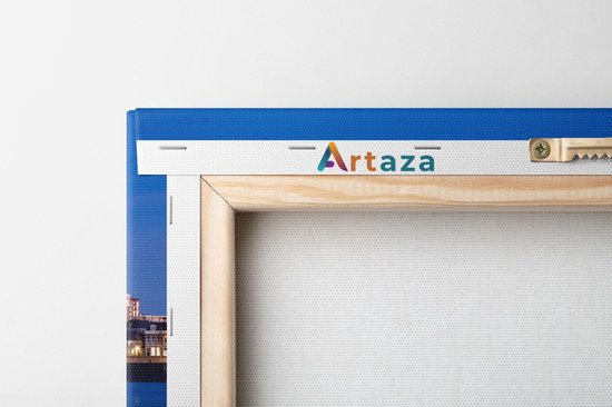 Artaza - Peinture sur toile - Skyline de Nimègue avec la rivière Waal - 120 x 40 - Groot - Photo sur toile - Impression sur toile