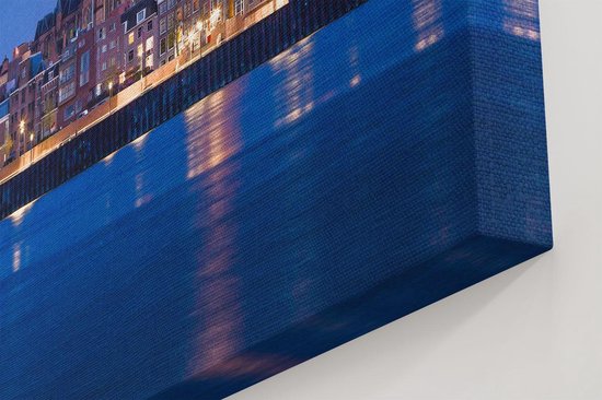 Artaza - Peinture sur toile - Skyline de Nimègue avec la rivière Waal - 120 x 40 - Groot - Photo sur toile - Impression sur toile