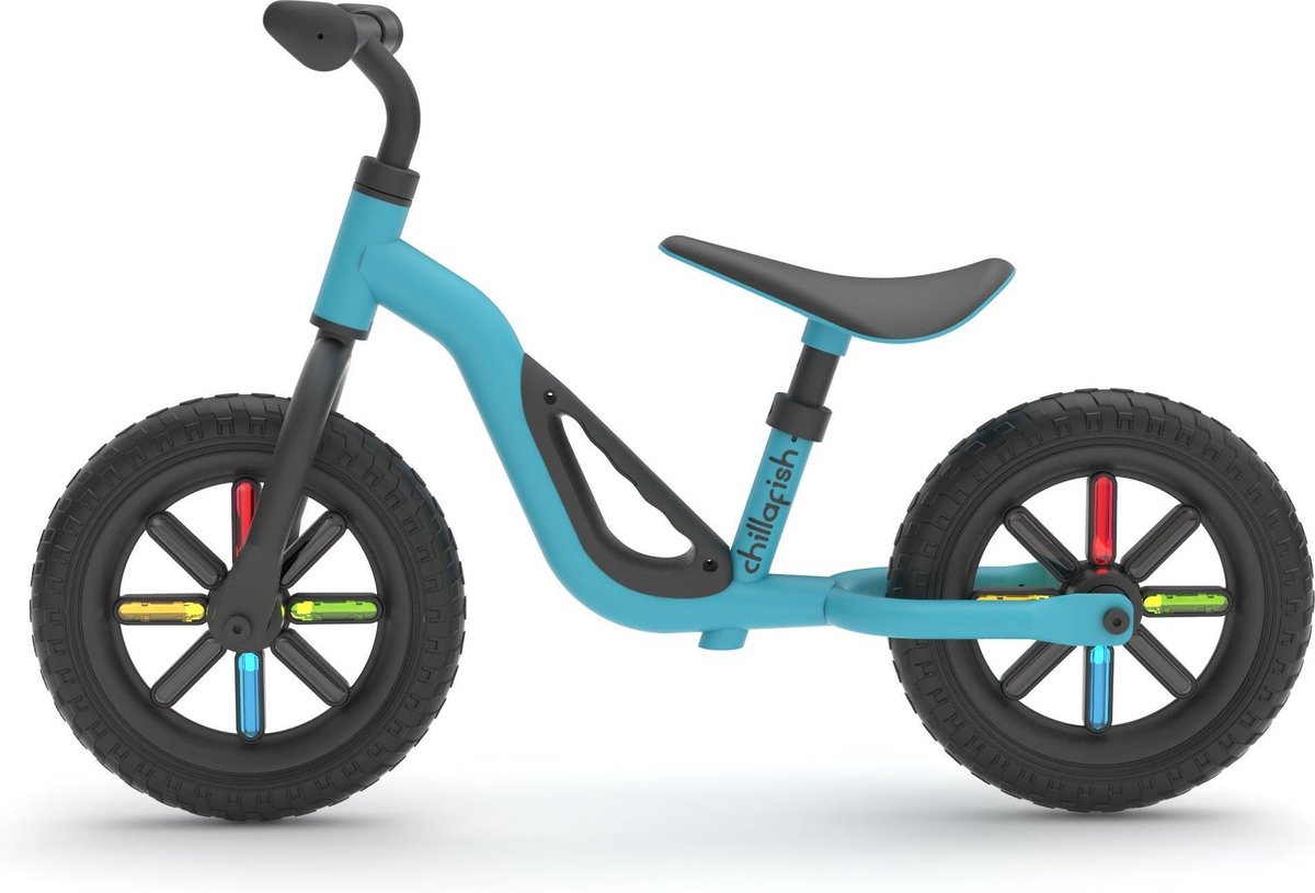 Chillafish Charlie GLOW - 10 inch loopfiets met oplichtende wielen - 18 maanden tot 4 jaar, sky