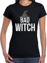 Halloween Bad witch halloween verkleed t-shirt zwart voor dames - horror shirt / kleding / kostuum XL