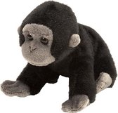 knuffel gorilla junior 13 cm pluche zwart