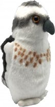 knuffel visarend junior 13 cm pluche grijs/wit