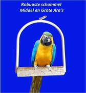 Robuuste vogel schommel met slijtstok voor Grote en middelgrote Ara's - Blauwgele ara - groen en geelvleugel ara Hyachint ara enz.