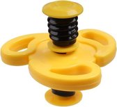 jumping-spinner druppel junior 7,5 cm geel