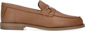 Manfield - Dames - Bruine leren loafers met chain detail - Maat 39