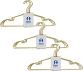 Set van 30x stuks luxe metalen kledinghangers in het goud 42 x 21 cm - Kledingkast - Kleding opbergen - Kleerhangers