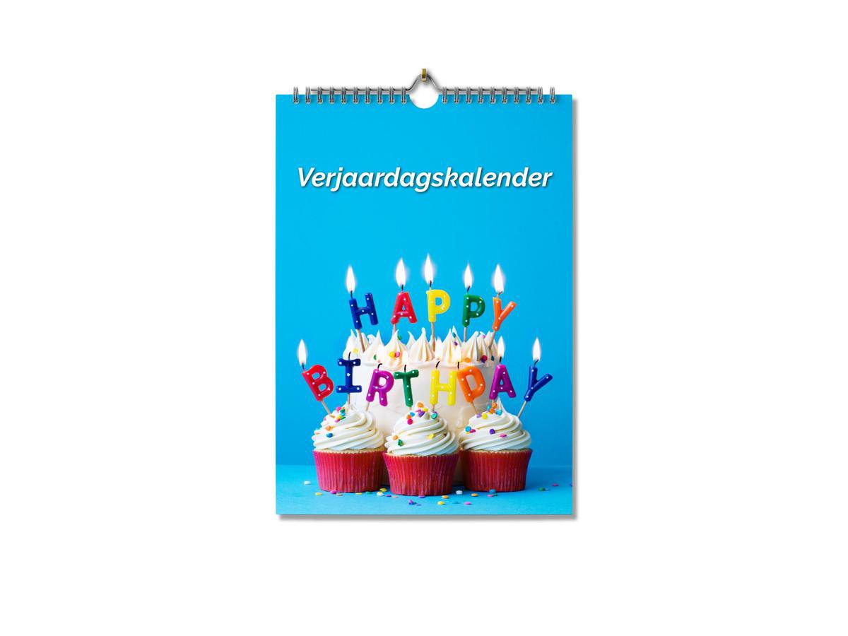 Editoo Blue Birthday - Verjaardagskalender - A4 - 13 pagina's