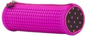 etui met siliconen paneel en pixels 20 cm fuchsia