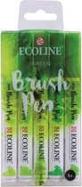 brushpennen Ecoline groen 5 stuks