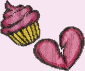 Mini Art Crafts Applicatie Cupcake / heart