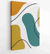 Canvas schilderij - Earth tones organic shape Art design for poster, print, cover, wallpaper, Minimal and natural wall art. Vector illustration. 3 -    – 1839106018 - 40-30 Vertica