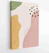 Canvas schilderij - Earth tones organic shape Art design for poster, print, cover, wallpaper, Minimal and natural wall art. Vector illustration. 1 -    – 1839106036 - 50*40 Vertica