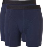Ten Cate Bamboe Heren boxershort Long Donkerblauw 2-Pack  - S
