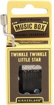 muziekdoos Twinkle Little Star 4 x 5 cm RVS zilver
